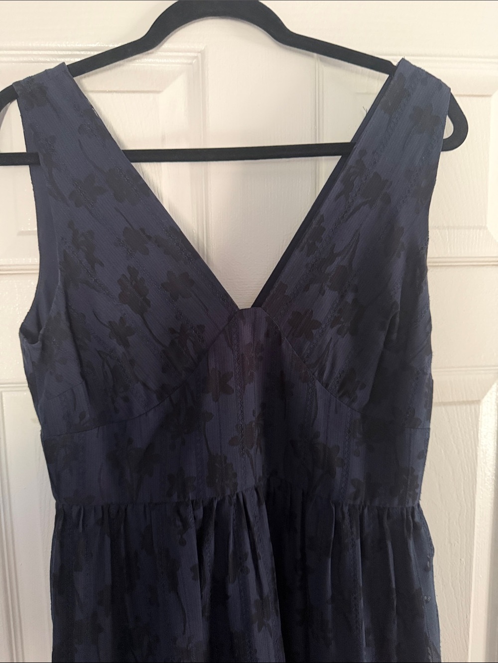Tommy Hilfiger Navy Floral V-Neck Midi Dress